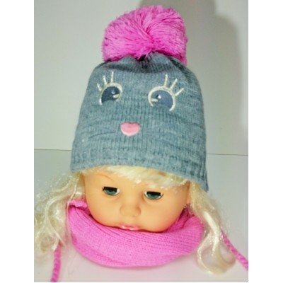 Detské čiapky dievčenské zimné - model 792 - d